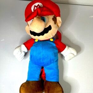 Mario backpack EUC has a zipper pocket Nintendo tags red blue adjustable straps